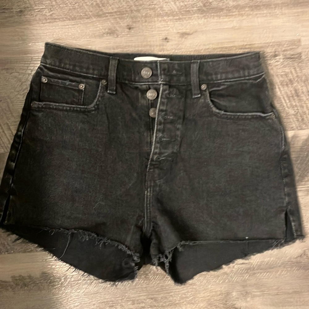 Abercrombie and Fitch high-rise Mom short curve Love 27/4 black jean shorts